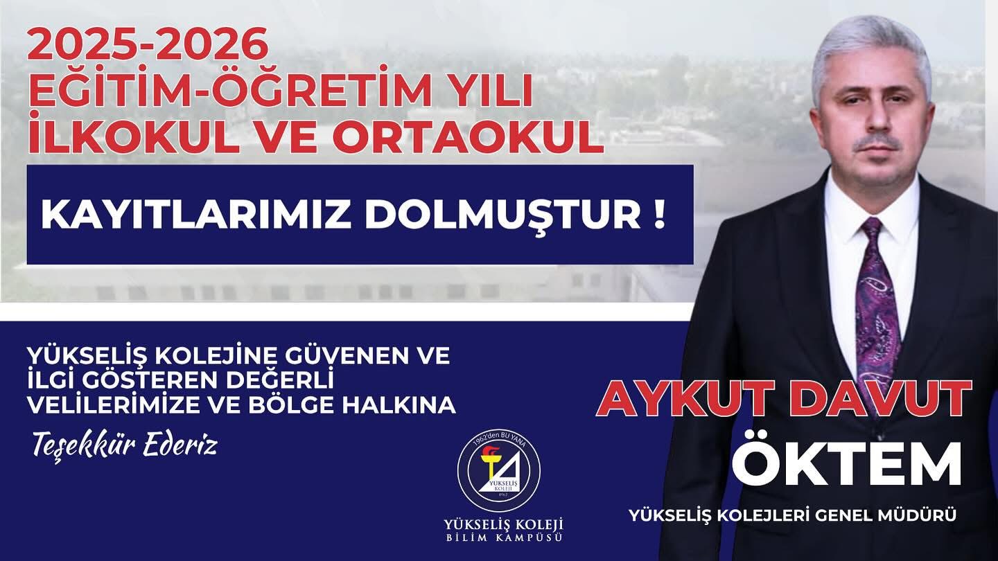 🎓 YÜKSELİŞ KOLEJİ’NDE KAYITLAR TAMAMLANDI! 📚 2025-2026 Eğitim-Öğretim Yılı ilkokul ve ortaokul kayıt sürecimizi yoğun ilgiyle tamamladık.