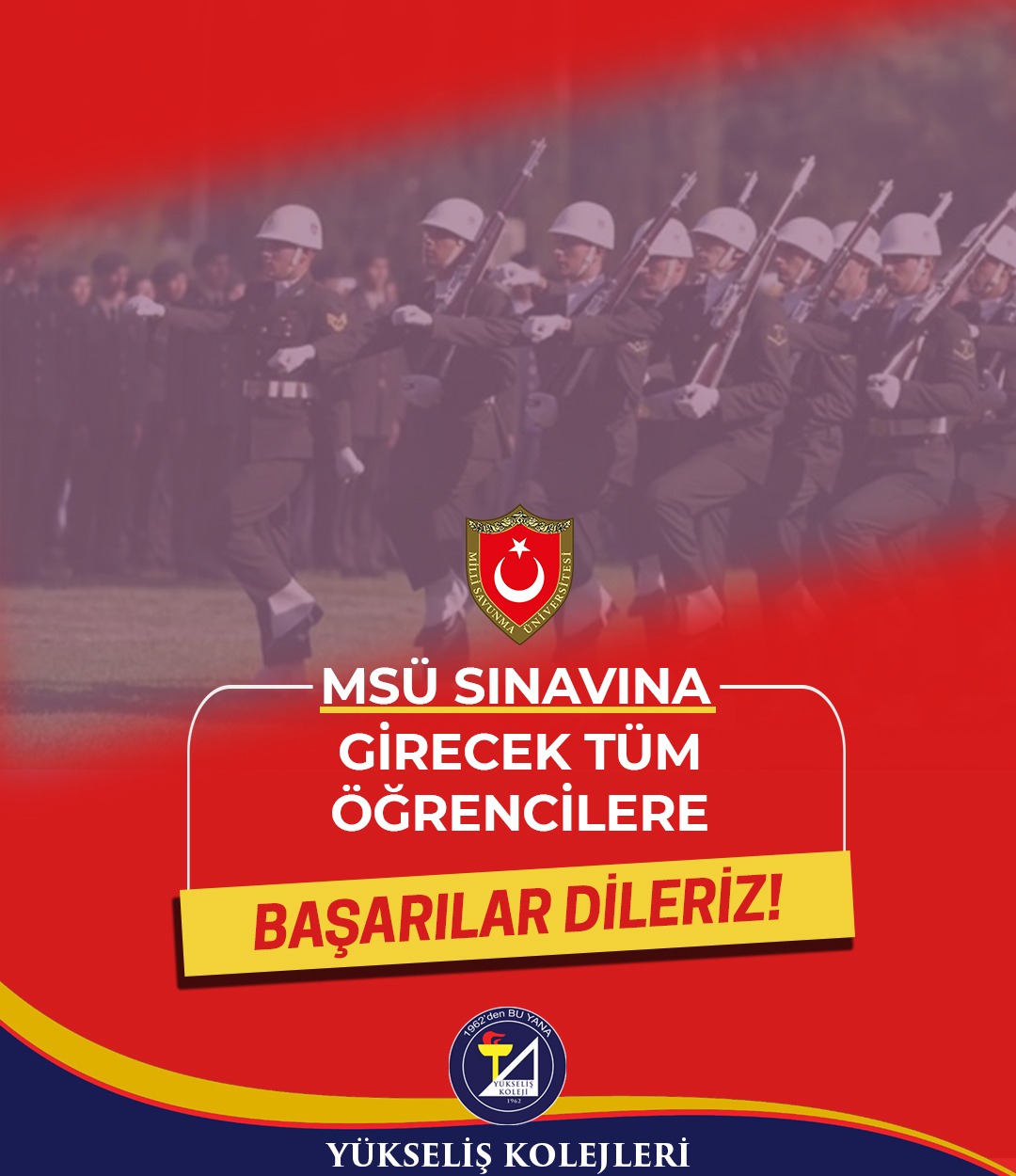 MSÜ sınavına girecek tüm öğrencilere başarılar dileriz.