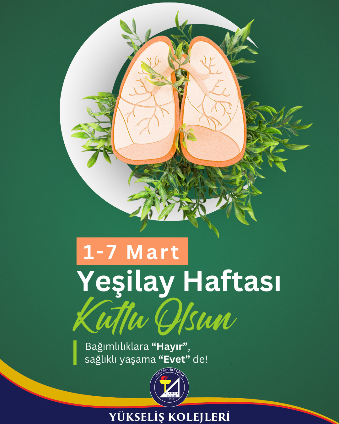 1–7 Mart Yeşilay Haftası Kutlu Olsun.