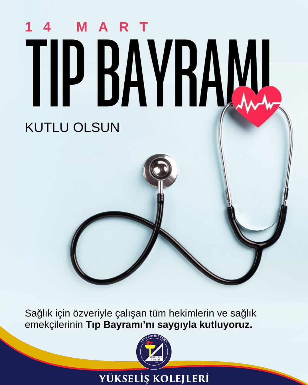 Yükseliş Ailesi olarak Tıp Bayramınızı en içten dileklerimizle kutlar, sağlık dolu günler dileriz.