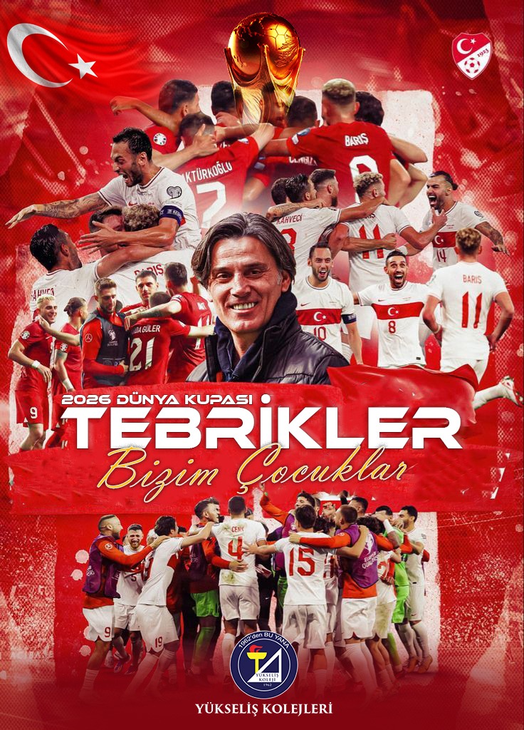Tebrikler Bizim Çocuklar! Dünya Kupasına Katılmaya Hak Kazanan A Milli Takımımızı Tebrik Ediyoruz ! Sizlerle Gurur Duyuyoruz !