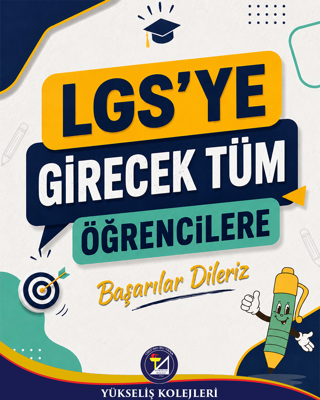 Lgs’ye girecek tüm öğrencilere başarılar dileriz.