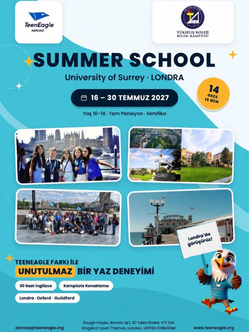 🇬🇧✨ Yükseliş Koleji İngiltere Yaz Okulu Başlıyor! 🇬🇧